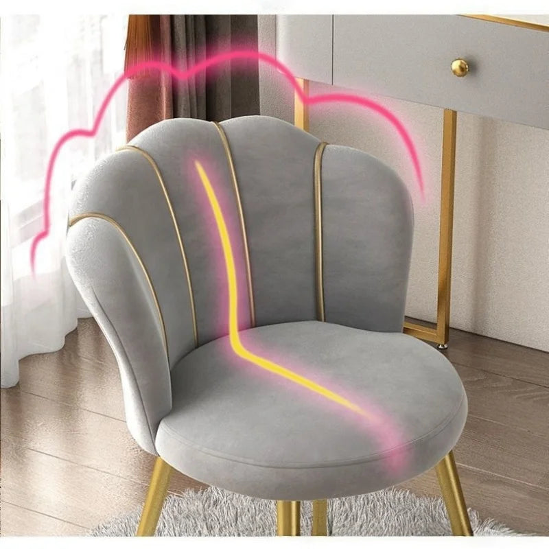 Minimalist Modern Makeup Dressing Chair With Backrest