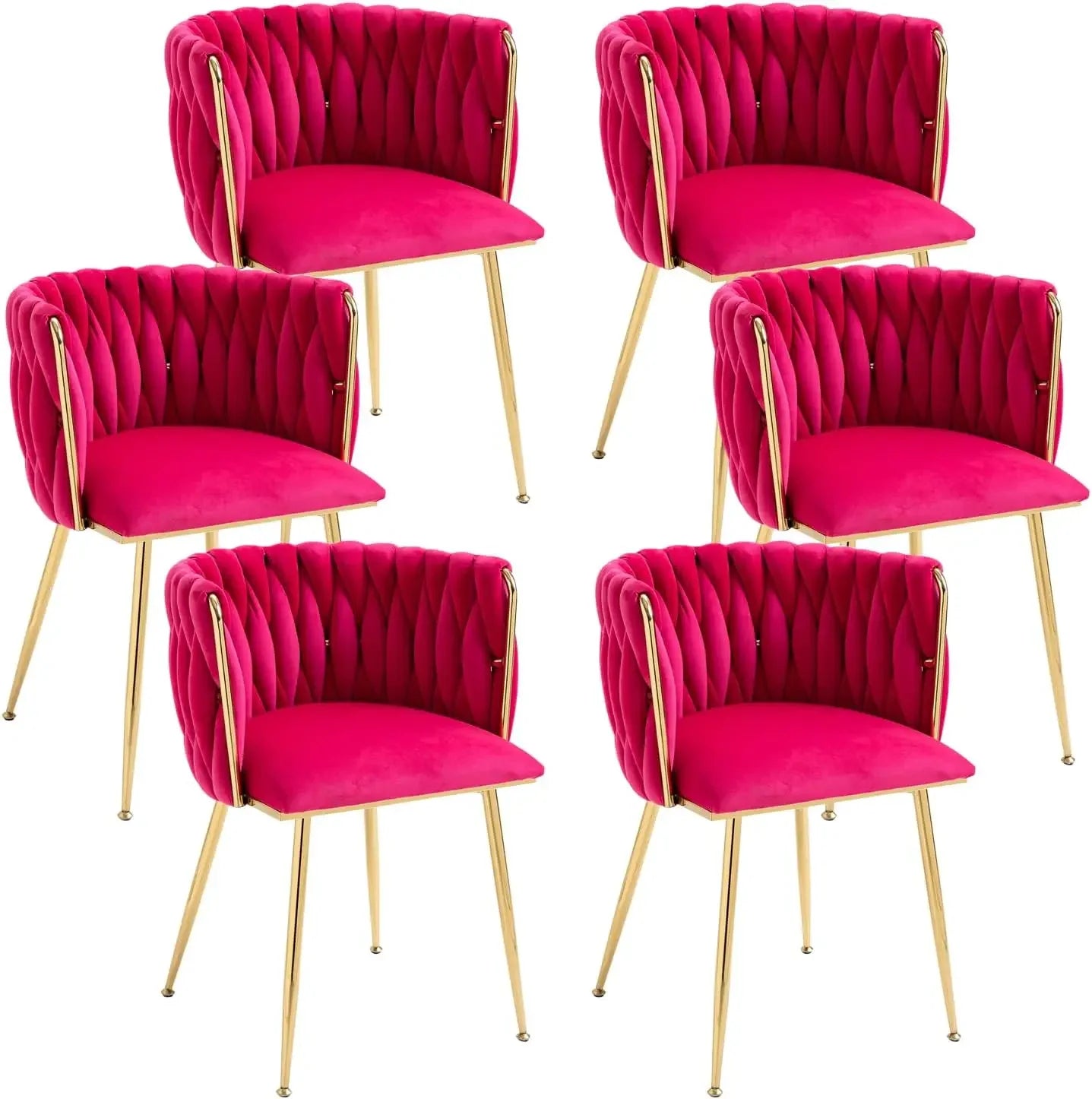 DAFIFY Upholstered Velvet Dining Chairs With Gold Legs