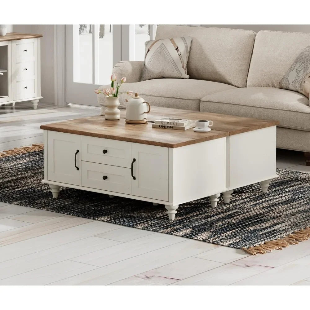 Guangbai Coffee Table Set of 2 With Storage Cabinets