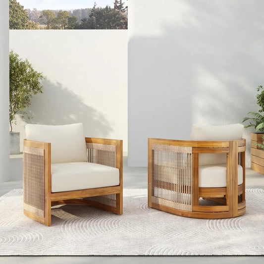 Neet Designs Emporium Dora Patio Club Chairs With Cushions
