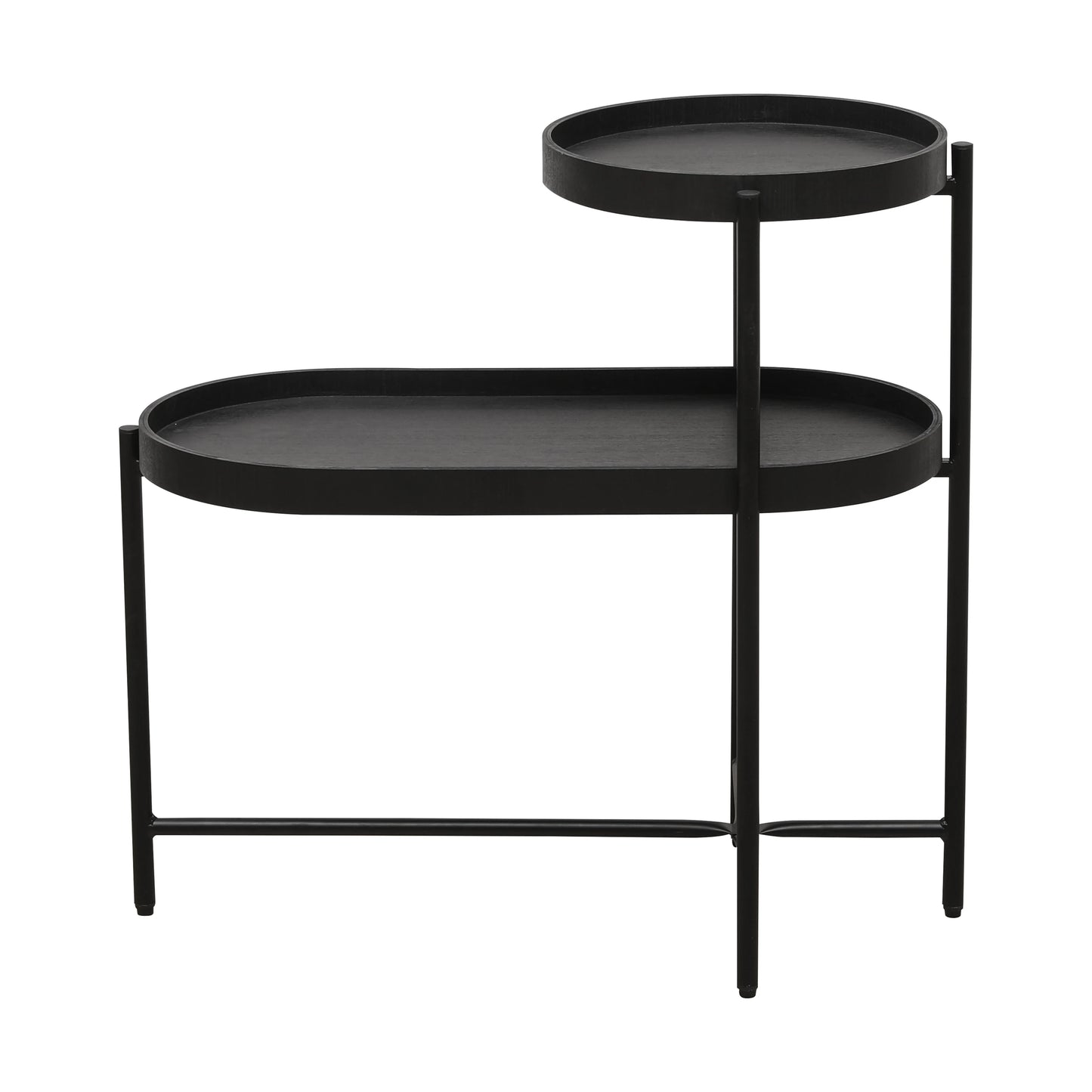 General Use 2 Tier Side Table With Storage Living Room