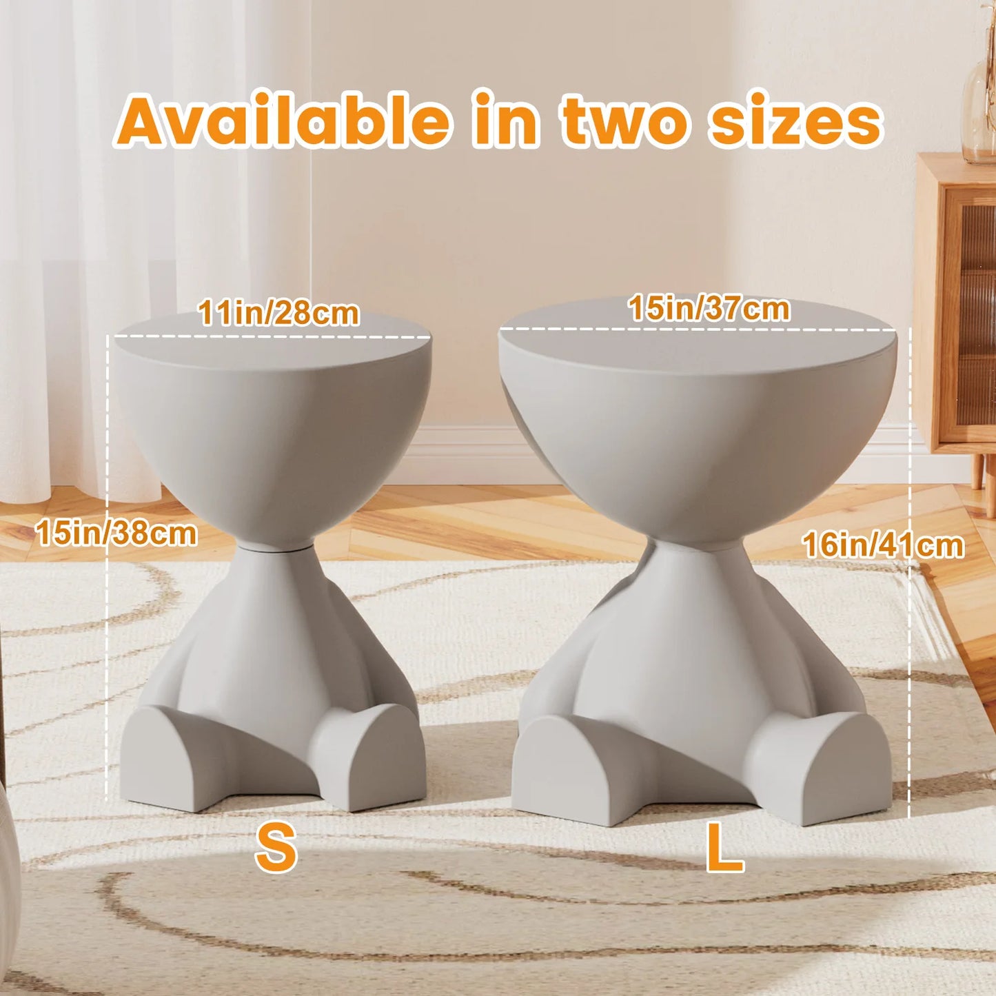 Wedyvko Round Matte Coffee Table With Storage Rack