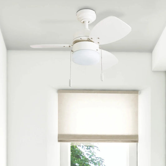 XMSJ Indoor Ceiling Fan With Light Remote Control Quiet