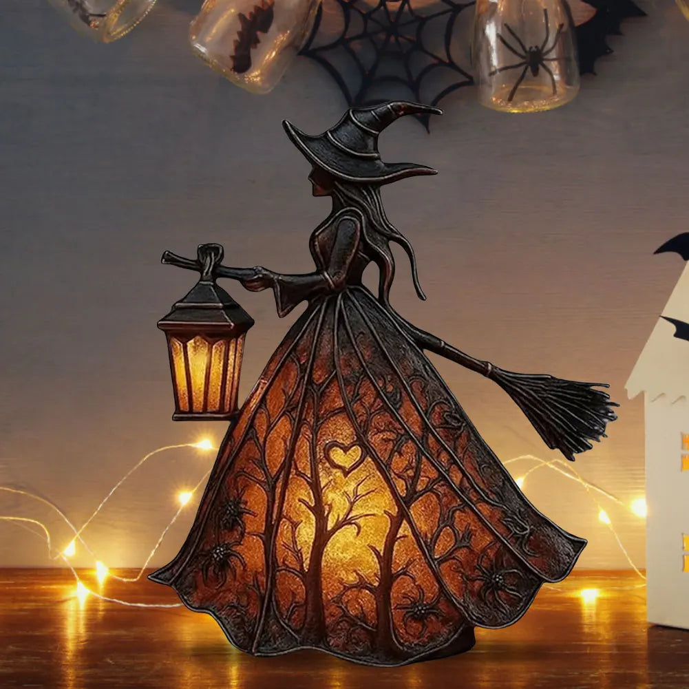 Alloet Gothic Witch Night Light Statue For Bedroom Decor