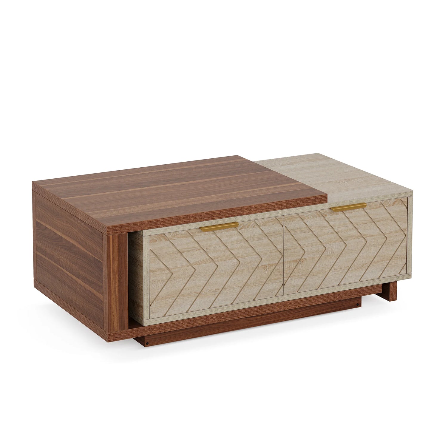 Tribesigns Extendable Coffee Table With 2 Storage Drawers