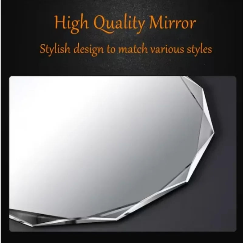 Frameless Round Beveled Edge Decorative Wall Vanity Mirror
