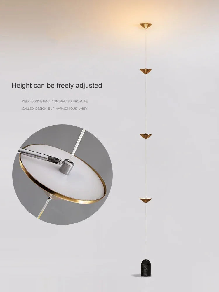 CCC 3 Heads Minimalist Floor Lamp for Living Room Hallway