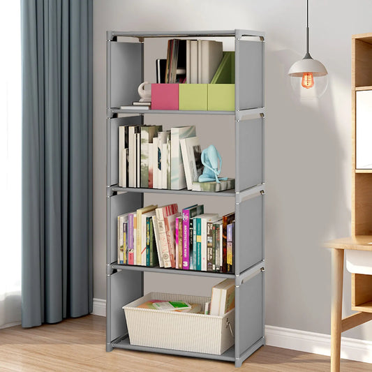 Hign-concerned 4 Tier Bookcase Bookshelf Storage Rack Display Cabinet