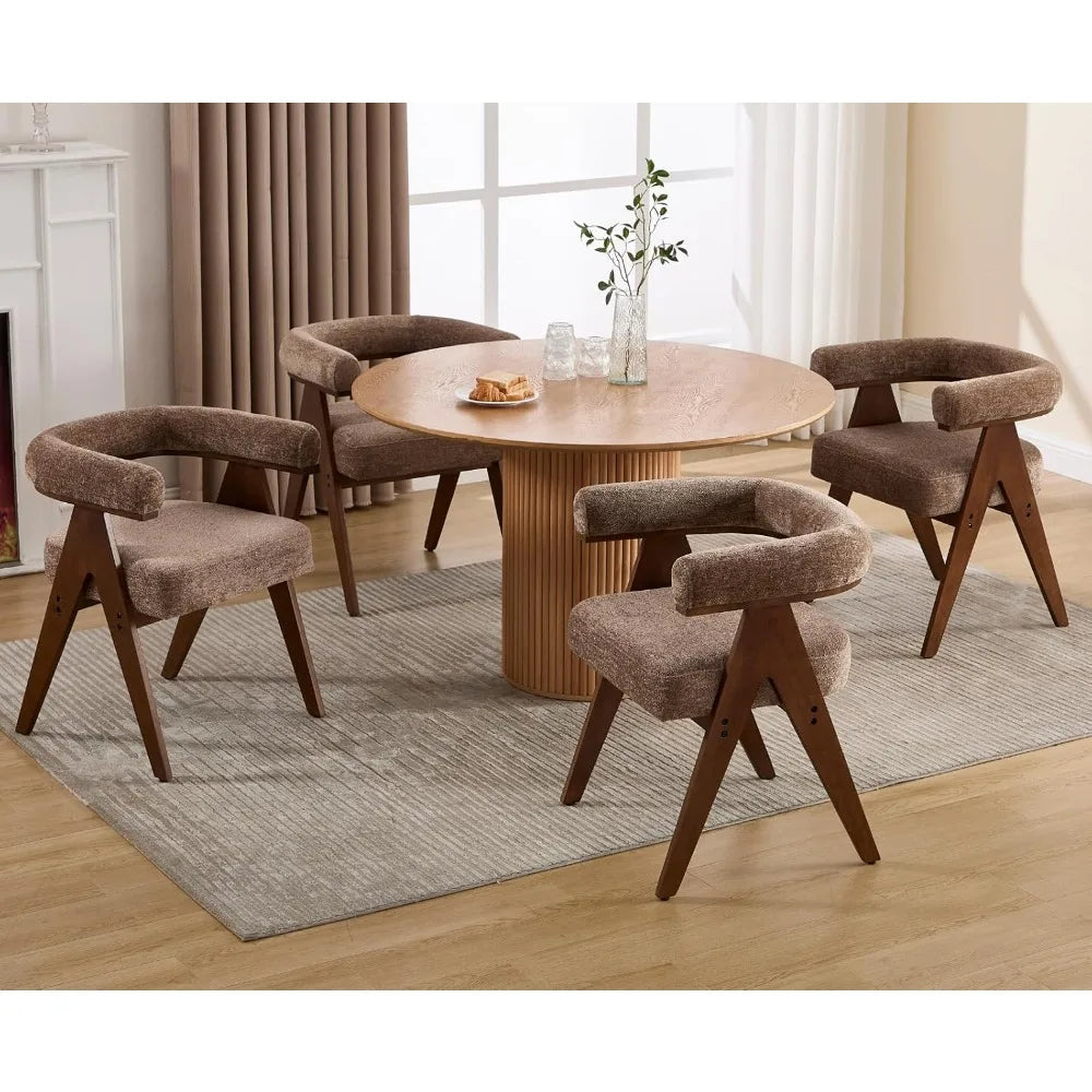 DAFIFY Farmhouse Dining Chairs Set Of 4 With Upholstery