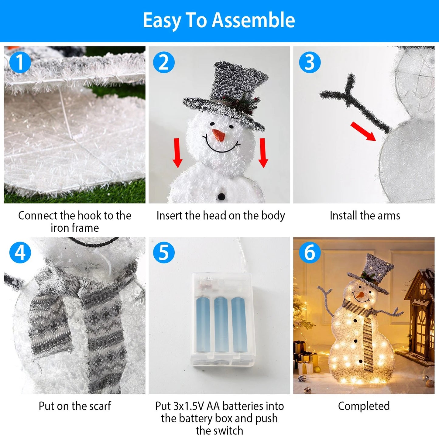 Origin LED Snowman Decoration Battery Operated Garden Light