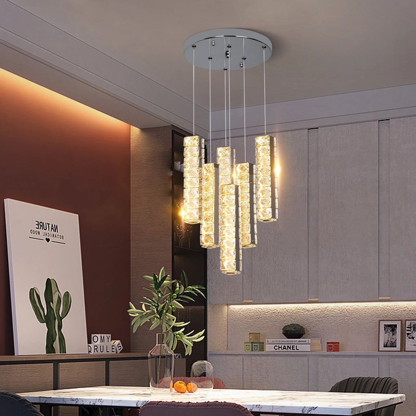 VETRULUS Nordic K9 Crystal Ceiling Lamp Led Chandelier
