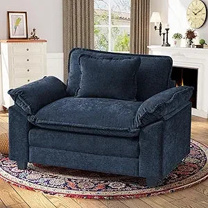 YANYING Oversized Velvet Accent Chair With Upholstered Armrests