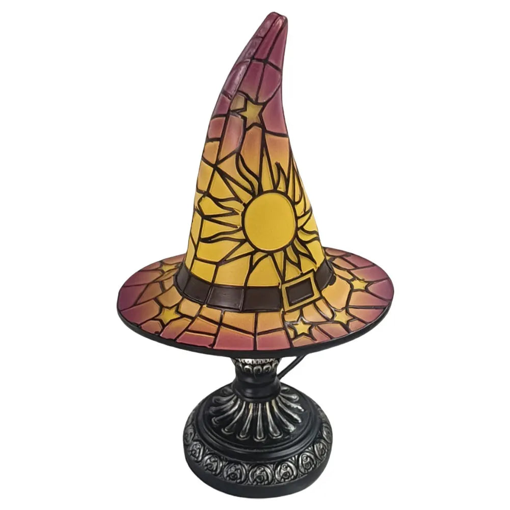 Witch Hat LED Table Lamp Night Light Resin Ornament