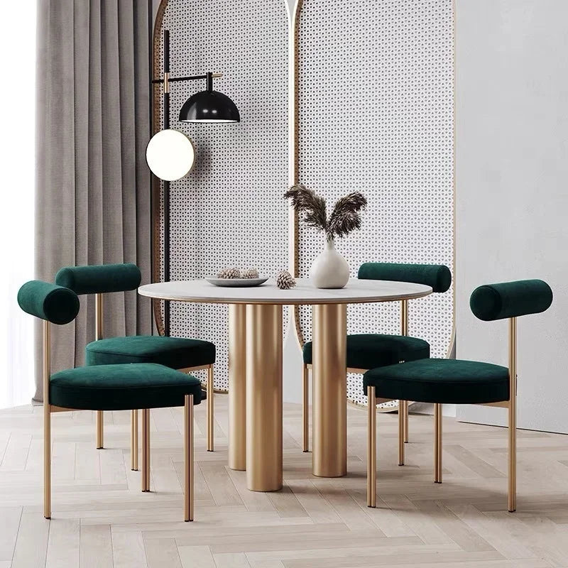 Luxury Modern Fabric Dining Chairs Nordic Home Living Room Furniture