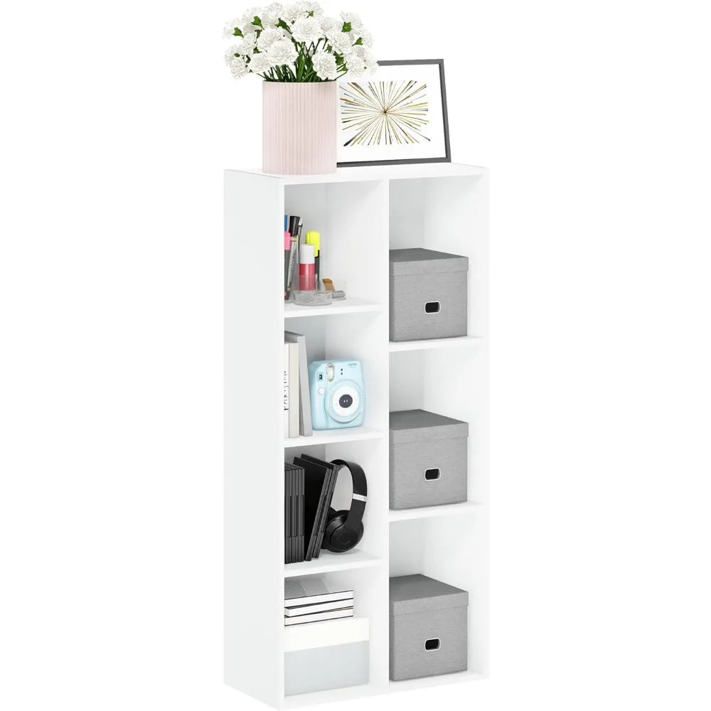 Luder Bookcase 7 Cube Storage Laminated Engineered Wood