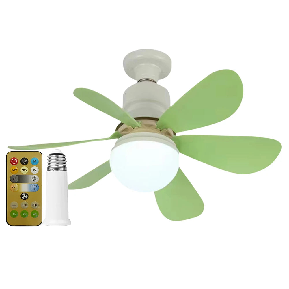 JOCESTYLE Ceiling Fan LED Lamp E27 Base Remote Control