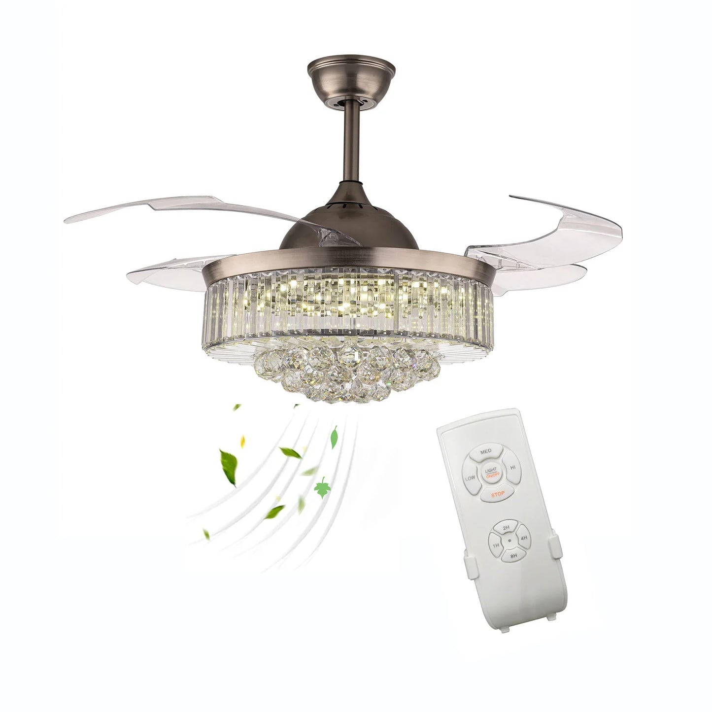 Modern Ceiling Fan With LED Light And Remote Control