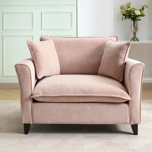 OEING Oversized Living Room Chair With Chenille Upholstery