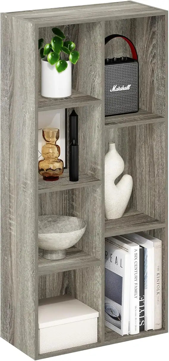 Luder Bookcase 7 Cube Storage Laminated Engineered Wood