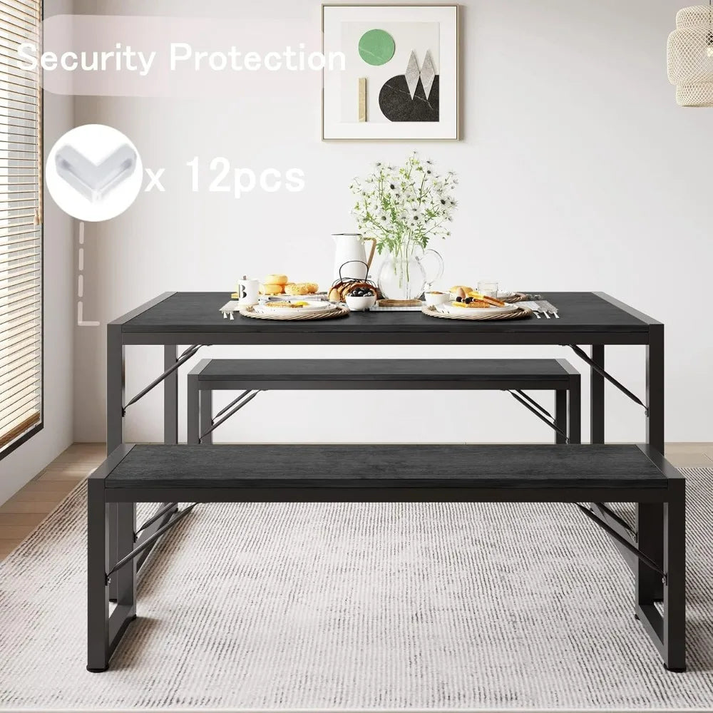 Hign-concerned Dining Table Set For 4 With Benches
