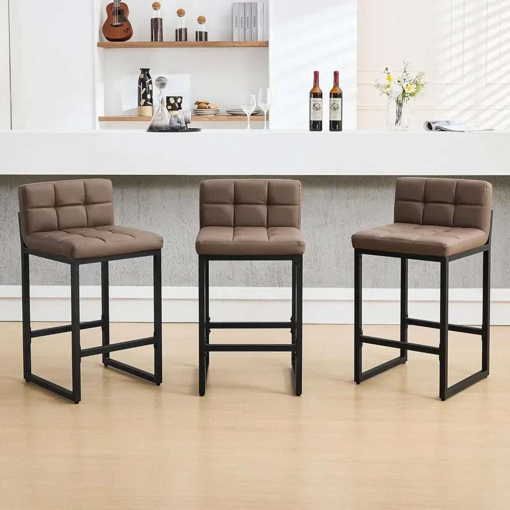 Neet Designs Bar Stools Upholstered Leather Counter Height