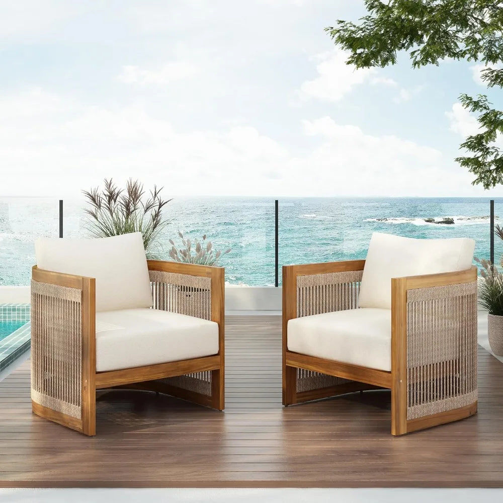 Neet Designs Emporium Dora Patio Club Chairs With Cushions