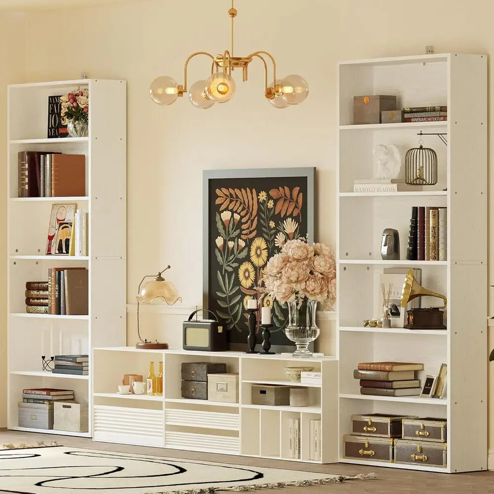 IRONCK Bookshelves Set Of Two Floor Standing Shelves