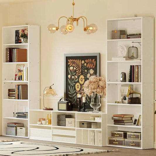IRONCK Bookshelves Set Of Two Floor Standing Shelves