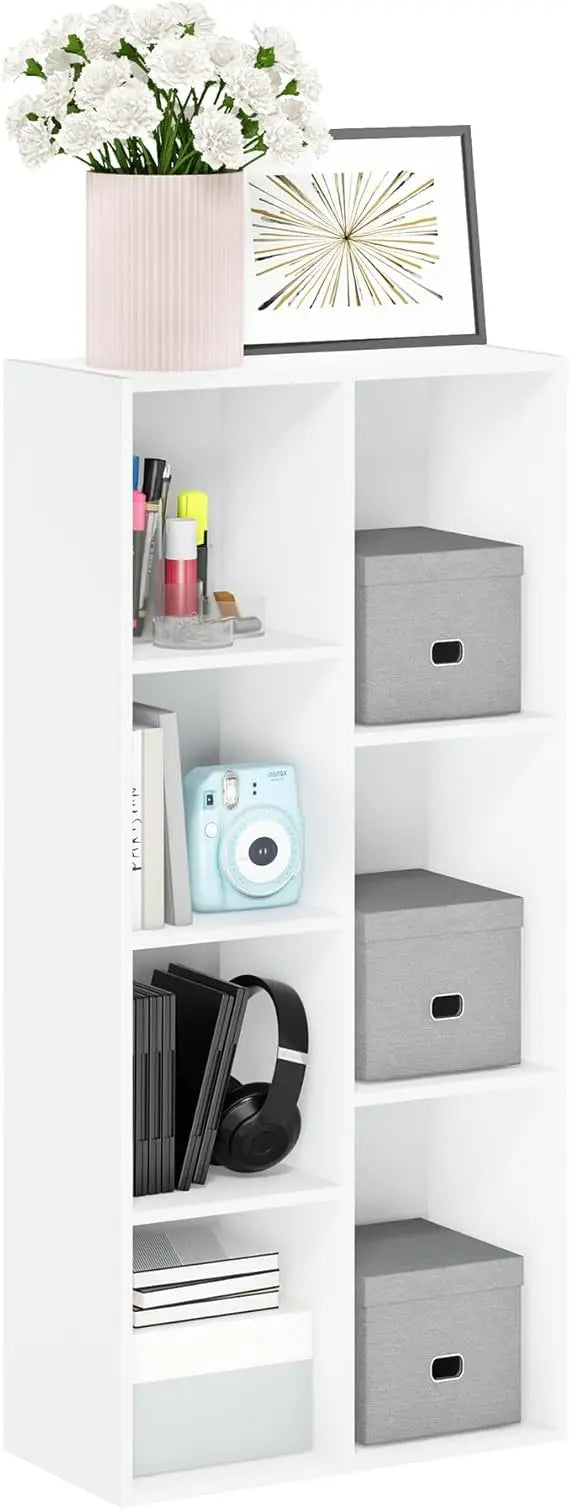 Luder Bookcase 7 Cube Storage Laminated Engineered Wood