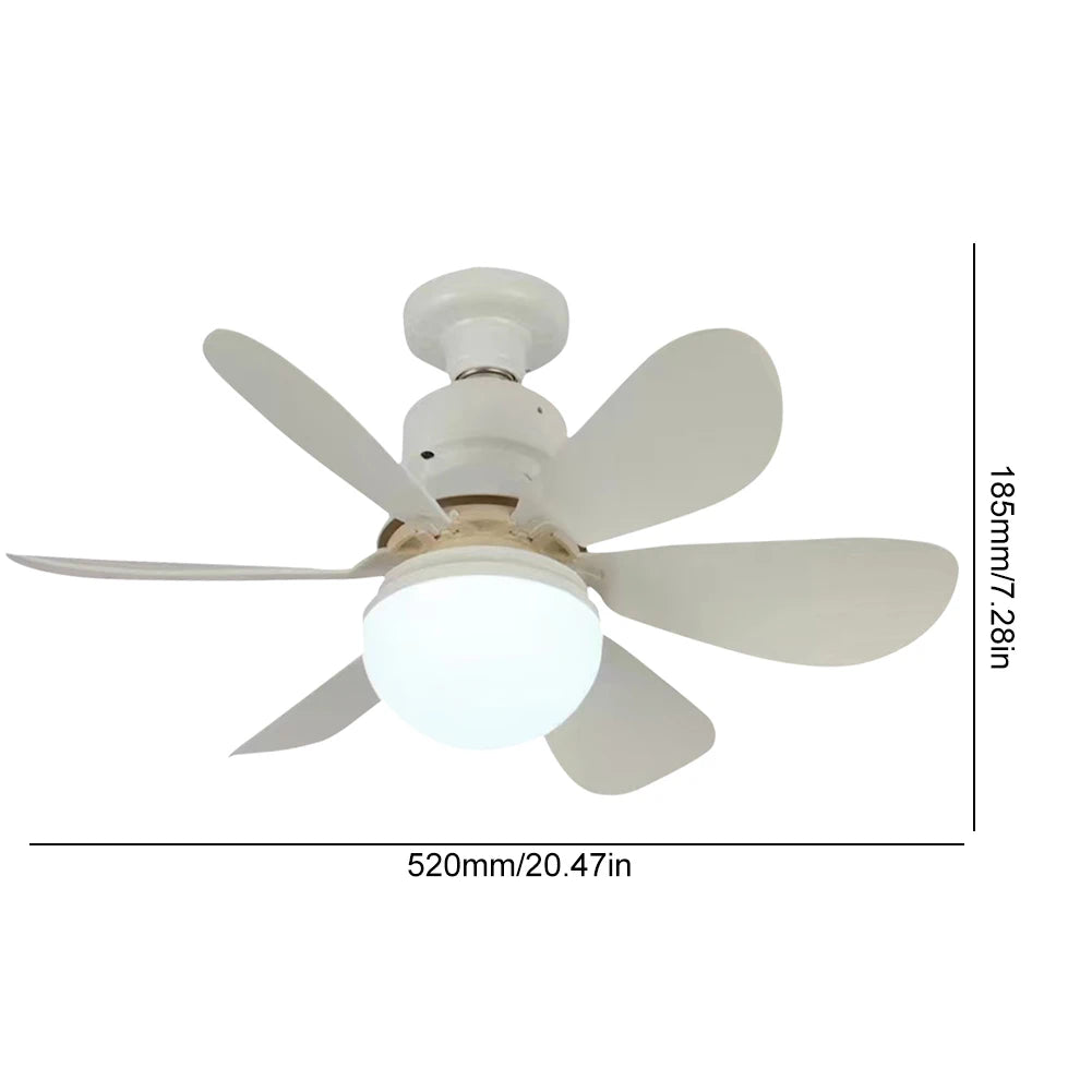 JOCESTYLE Ceiling Fan LED Lamp E27 Base Remote Control