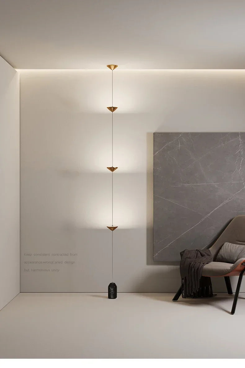 CCC 3 Heads Minimalist Floor Lamp for Living Room Hallway