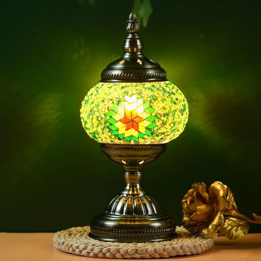 Turkish Moroccan Mosaic Table Lamp Handcrafted Glass Light