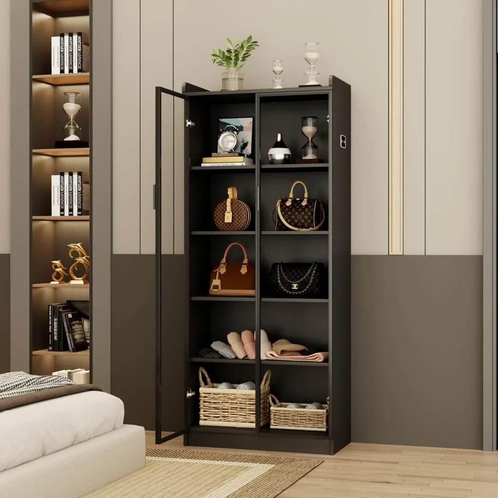 Display Cabinet With Adjustable Shelves And LED Lighting