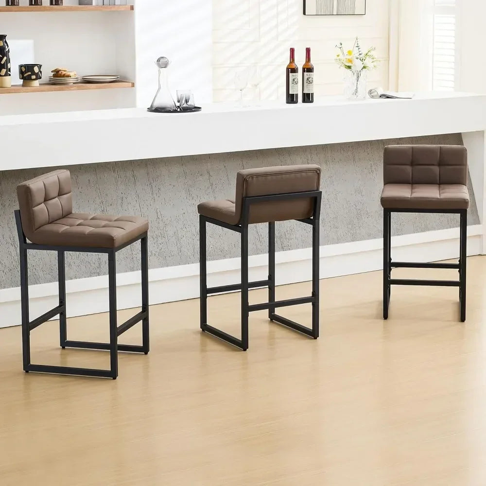 Neet Designs Bar Stools Upholstered Leather Counter Height