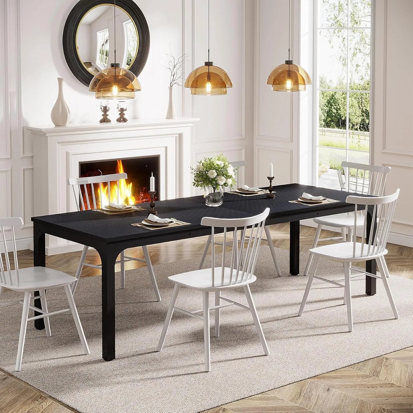 LITTLE TREE Modern Wood Dining Table For Dining Room