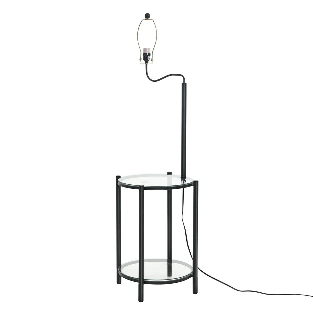 Neet Designs Emporium Modern Floor Lamp With Glass End Table