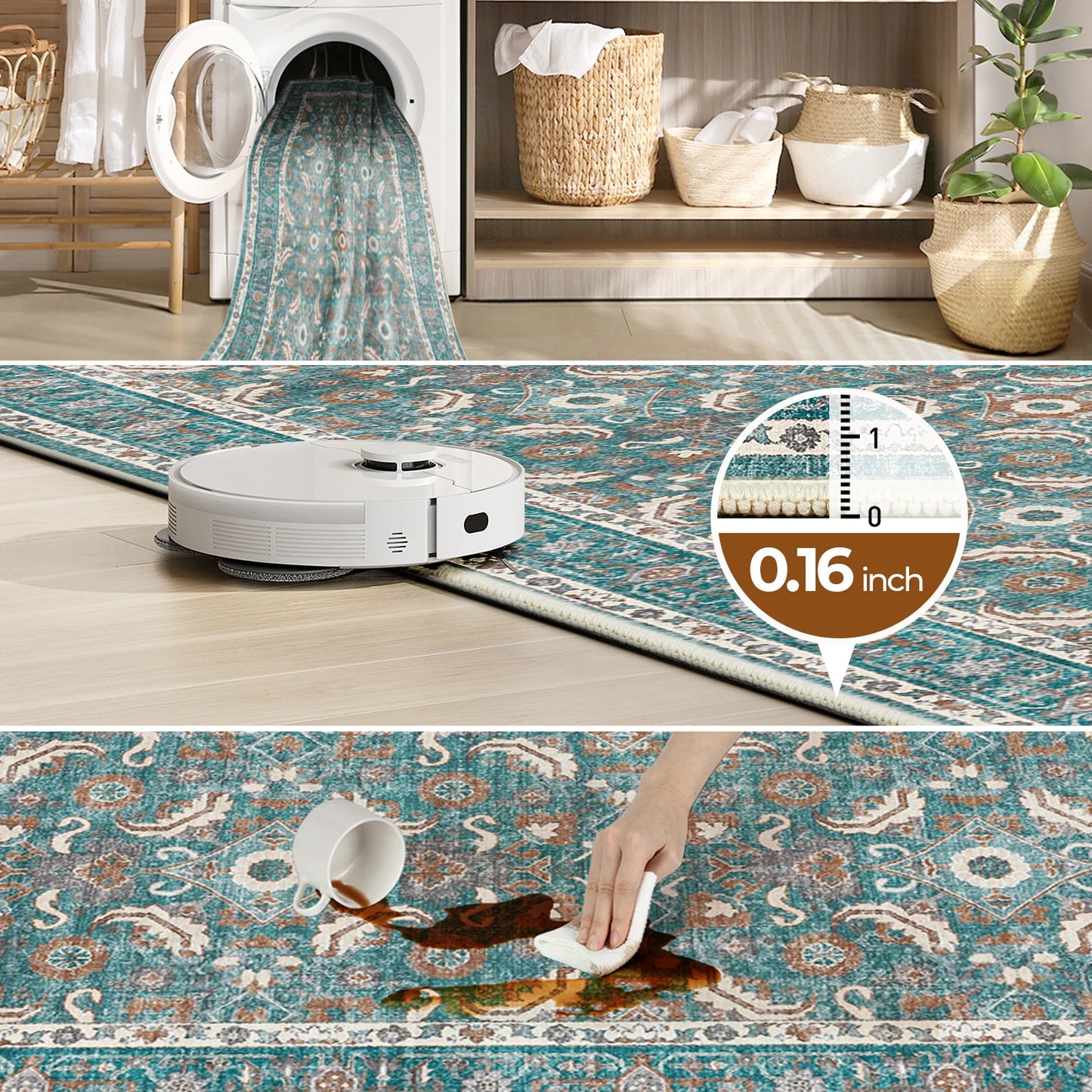 Persian Luxury Living Room Carpet 100 Percent Polyester Rug