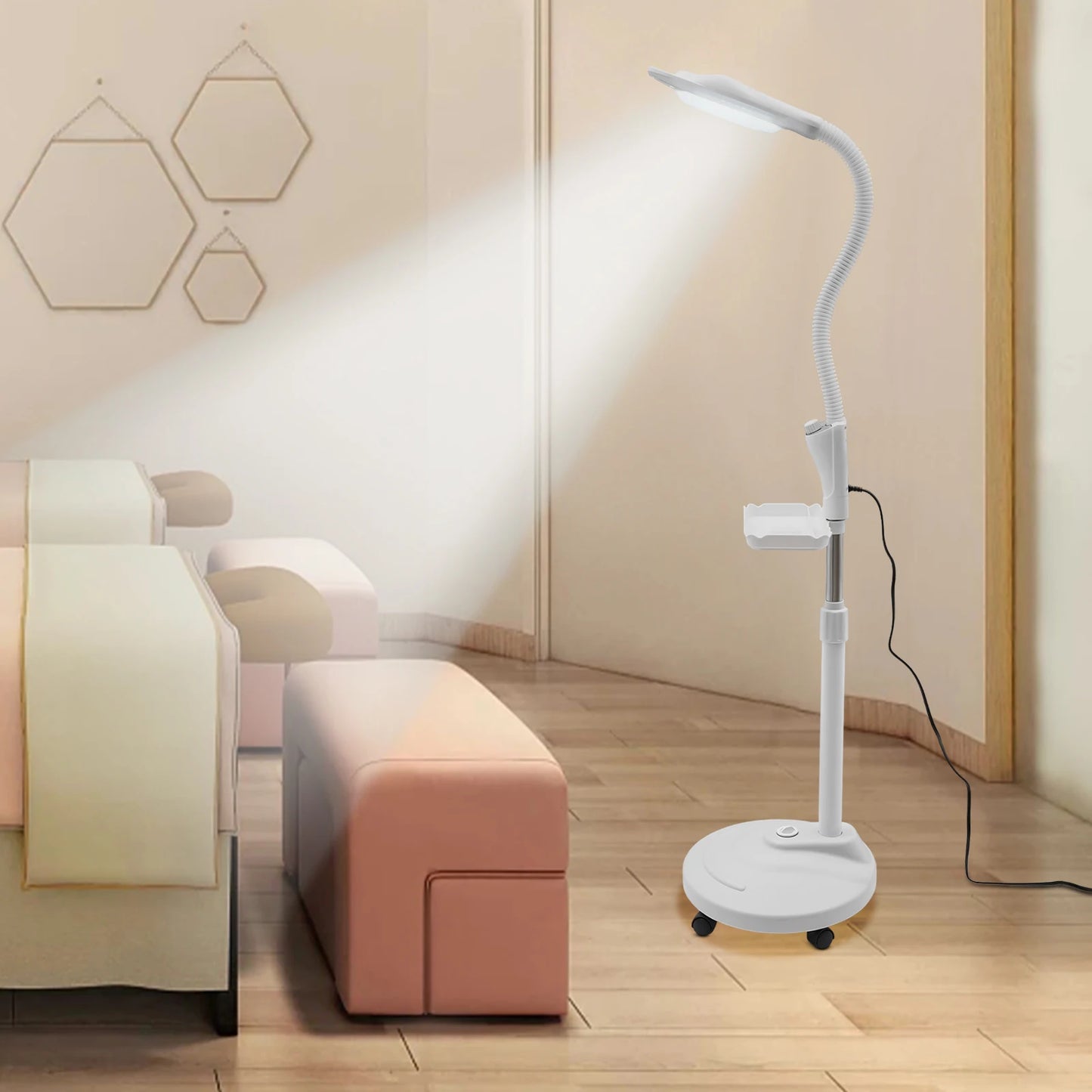 16X Magnifying LED Floor Lamp With Adjustable Height 58W