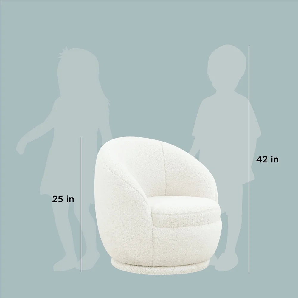 Neet Designs Emporium Mira Kids Swivel Chair Faux Shearling