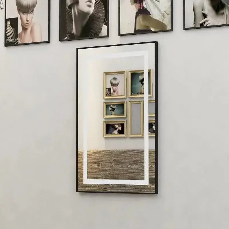 C Barber Shop LED Wall Mirror Hair Salon Decorative Trendy
