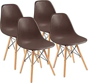 XMSJ Mid Century Modern Plastic Shell Dining Chair Pre Assembled