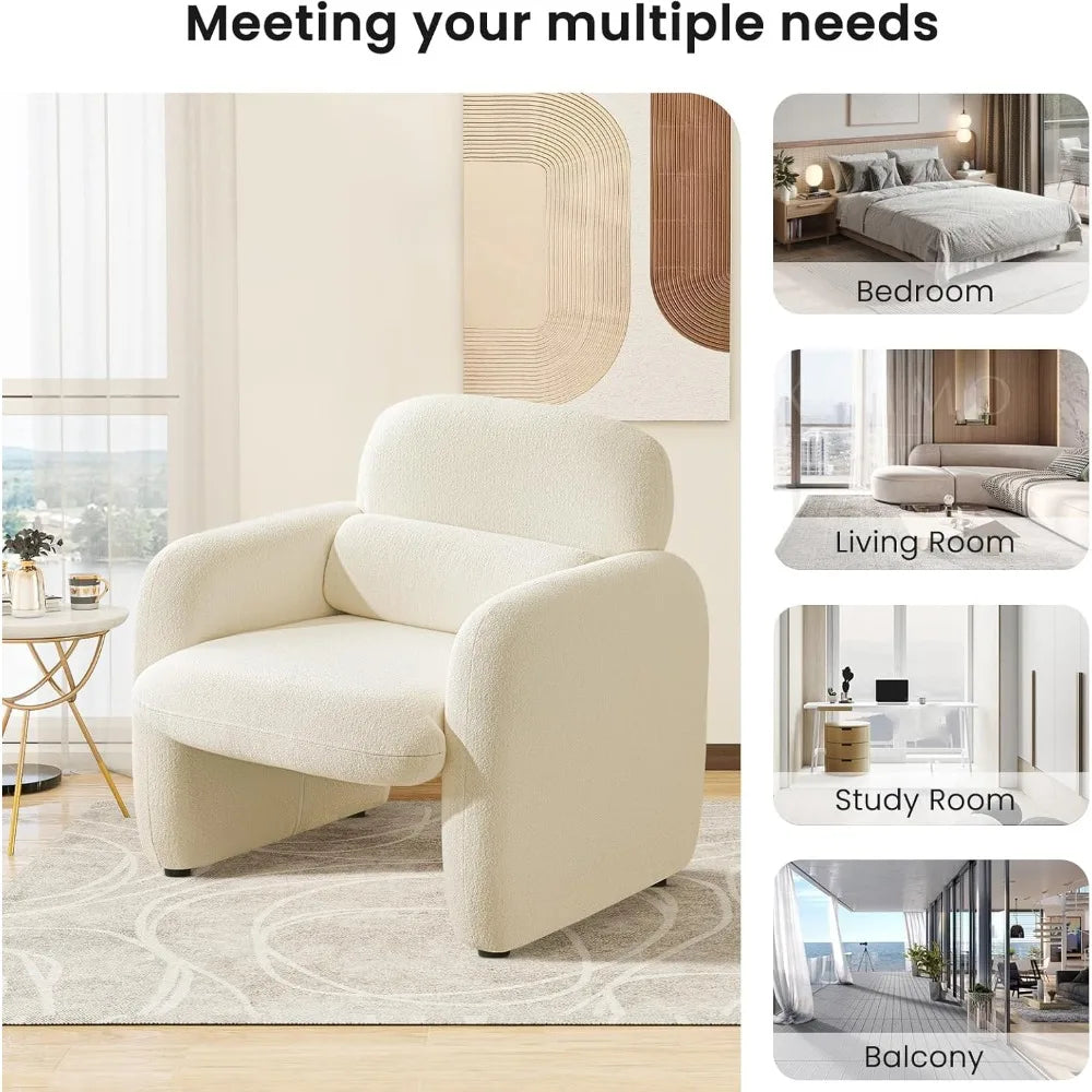 DAFIFY Modern Chenille Upholstered Accent Chair Set Of 2
