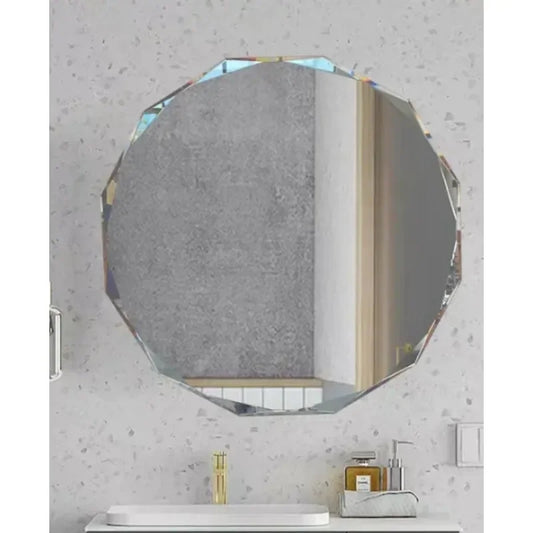 Frameless Round Beveled Edge Decorative Wall Vanity Mirror