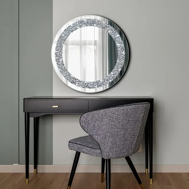 High Concerned Crystal Crush Diamond Mirror Wall Decor