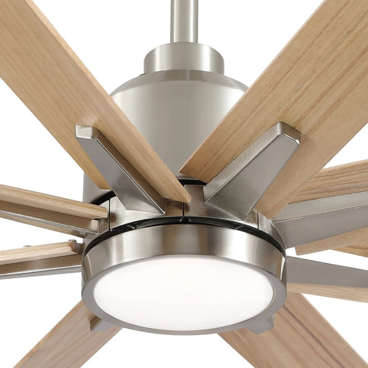 Lowe Profile Brushed Nickel Ceiling Fan with Light and ETL Certification