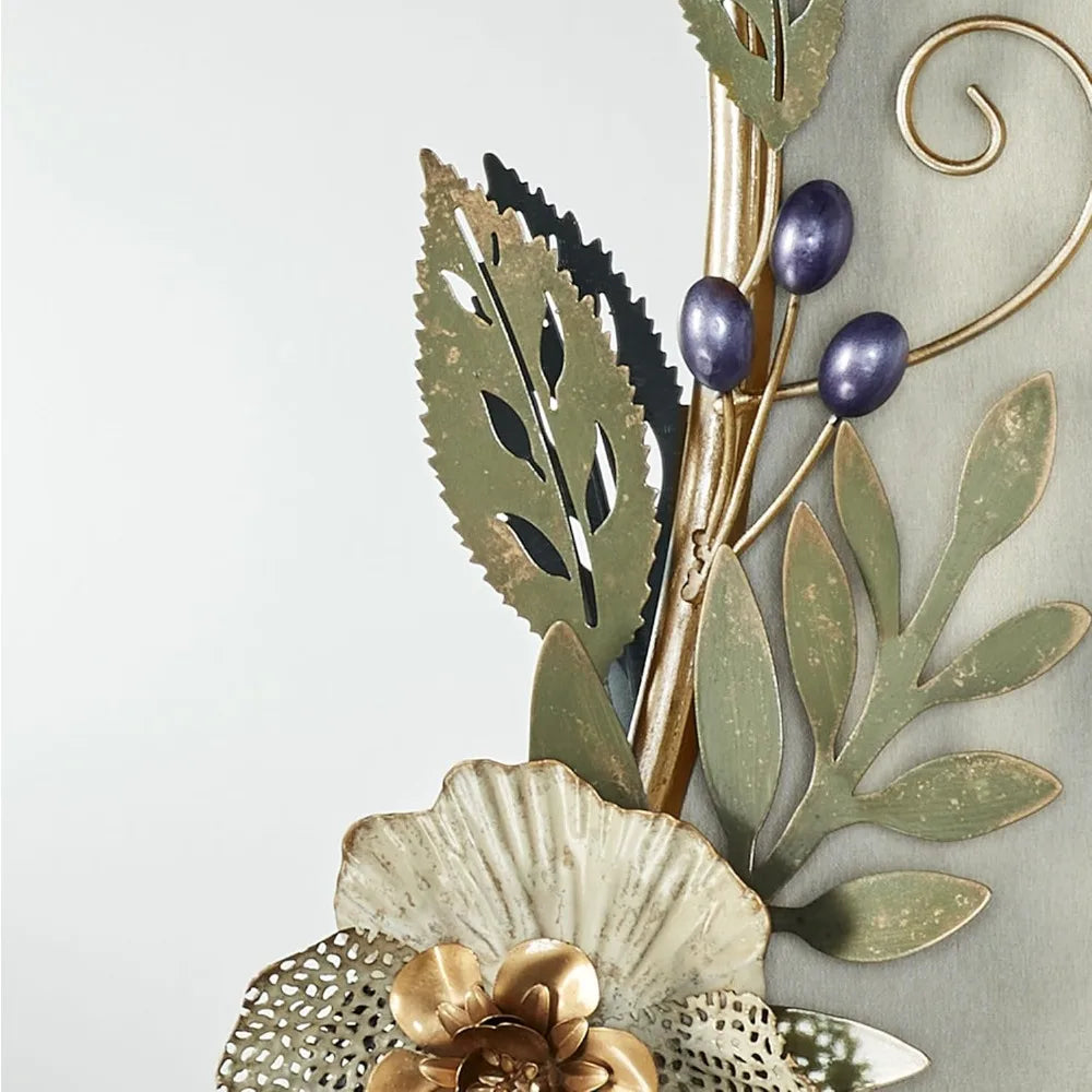 Forever Blooms Floral Oval Wall Mirror