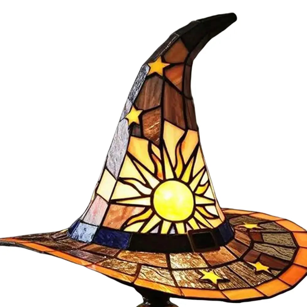Witch Hat LED Table Lamp Night Light Resin Ornament