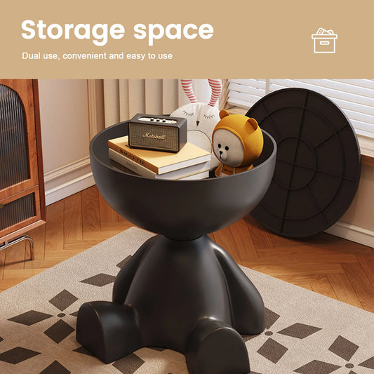 Wedyvko Round Matte Coffee Table With Storage Rack