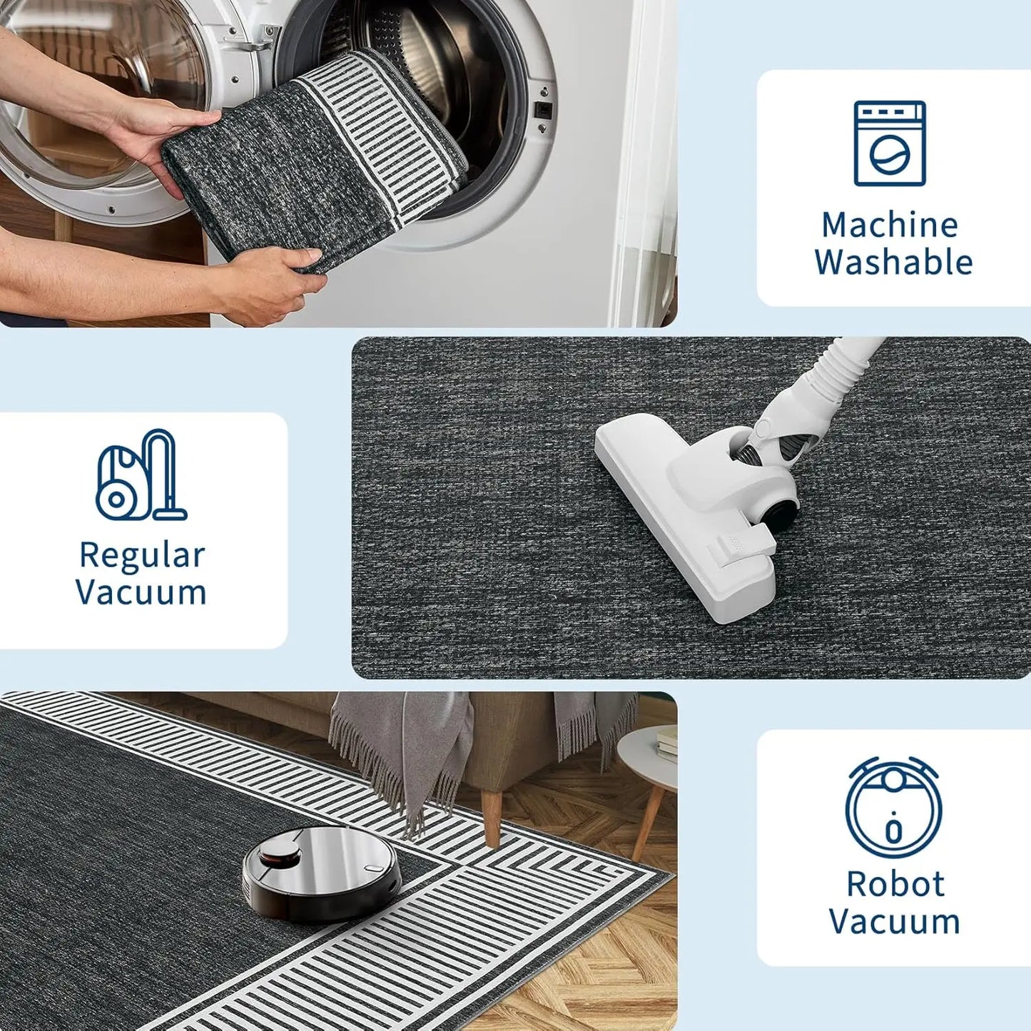 HiMISS Geometric Area Rug for Living Room and Home Office