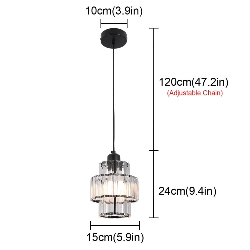 Vetrulus Crystal Pendant Light Chandelier Modern Lamp